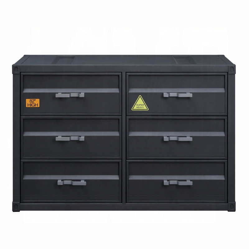 Spandrel 6-Drawer 48.6'' Wide Metal Dresser