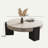 Modern Geometric Round Solid Wood Coffee Table