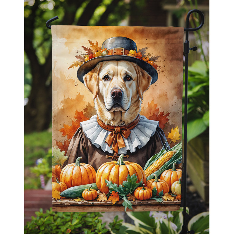 Drapeau du jardin de l'Action de grâce, Labrador Retriever jaune