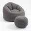 Upholstered Bean Bag Chair with Ottoman-567656690