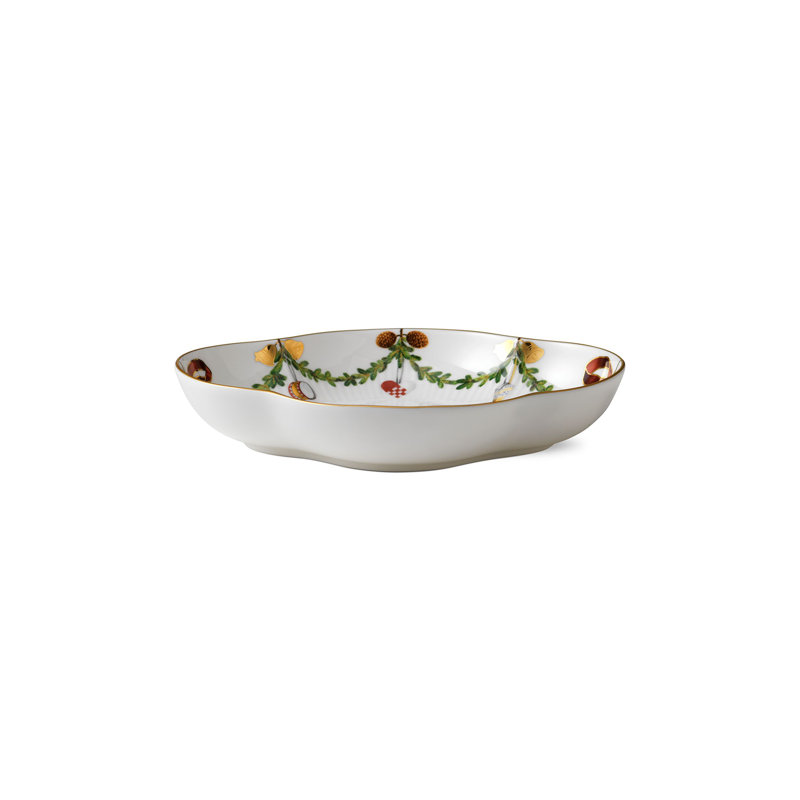 Royal Copenhagen Star Fluted Christmas Accent Platter