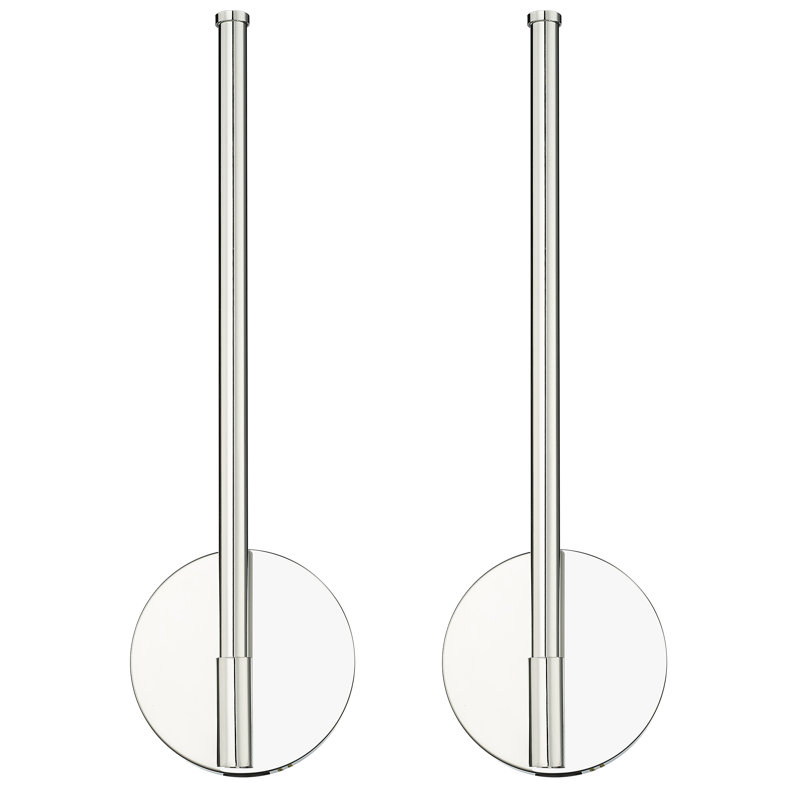 16" Modern Dimmable  Metal Vanity Light (Set of 2), Chrome
