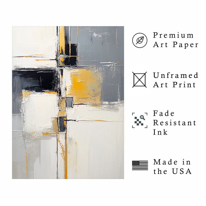 «Abstract Brushstroke Elegance II», reproduction d'art moderne sans cadre, H 14 po x l 11 po