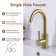 Circular Bathroom Sink Faucet Single-hole Single-handle With  Drain Assembly