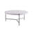 Essential Round Coffee Table - White And Silver Metal Legs