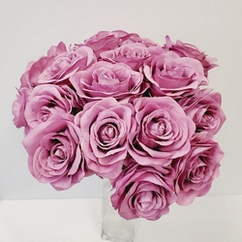 18 fleurs artificielles roses lavande, Mauve