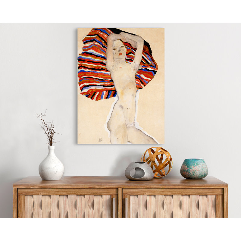 Nude Woman by Egon Schiele - Wrapped Canvas Painting, 80cm H x 60cm W x 4cm D