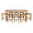8 - Person Teak Solid Wood Patio Dining Set Umbrella Hole Included Rectangular Table