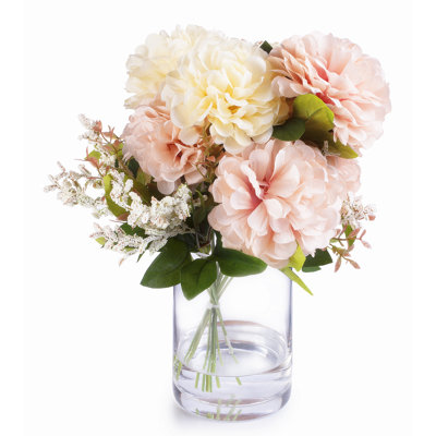 Silk Dahlia Arrangement in Vase