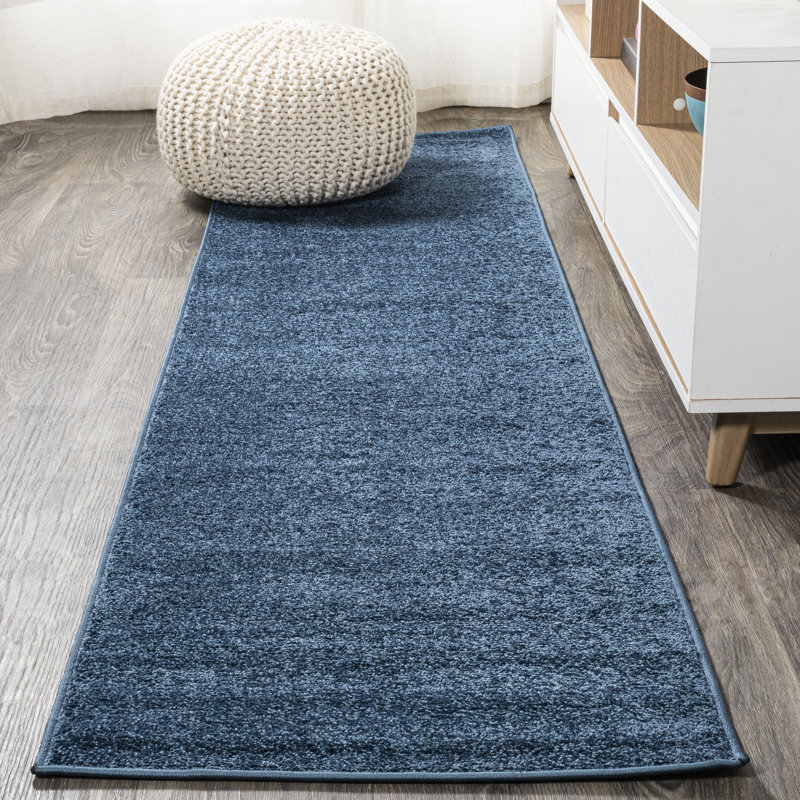 Tapis bleu marine Airids, Tapis de couloir 2 pi x 8 pi