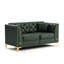 Canapé Chesterfield modulaire en similicuir avec capitonnage à boutons et pieds en métal