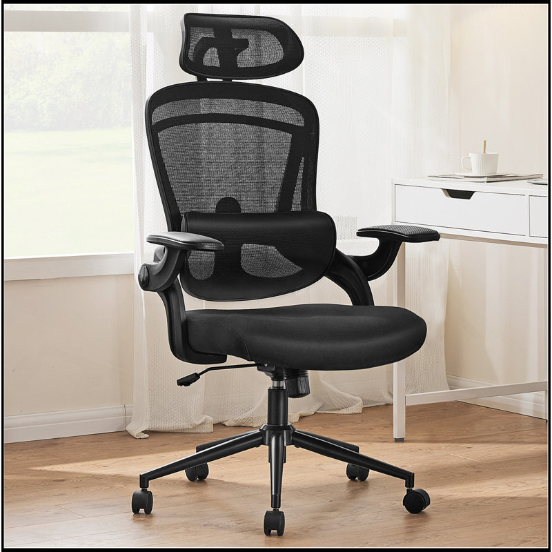 Comfortable High Back Desk Chair With Adjustable Features For Optimal Support, Black