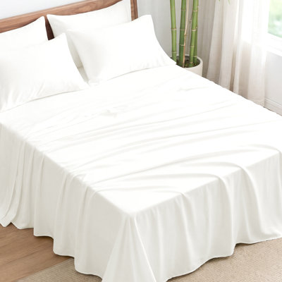 Love's cabin 4 Piece Full Size Sheet Set, 100% Rayon Derived from Bamboo