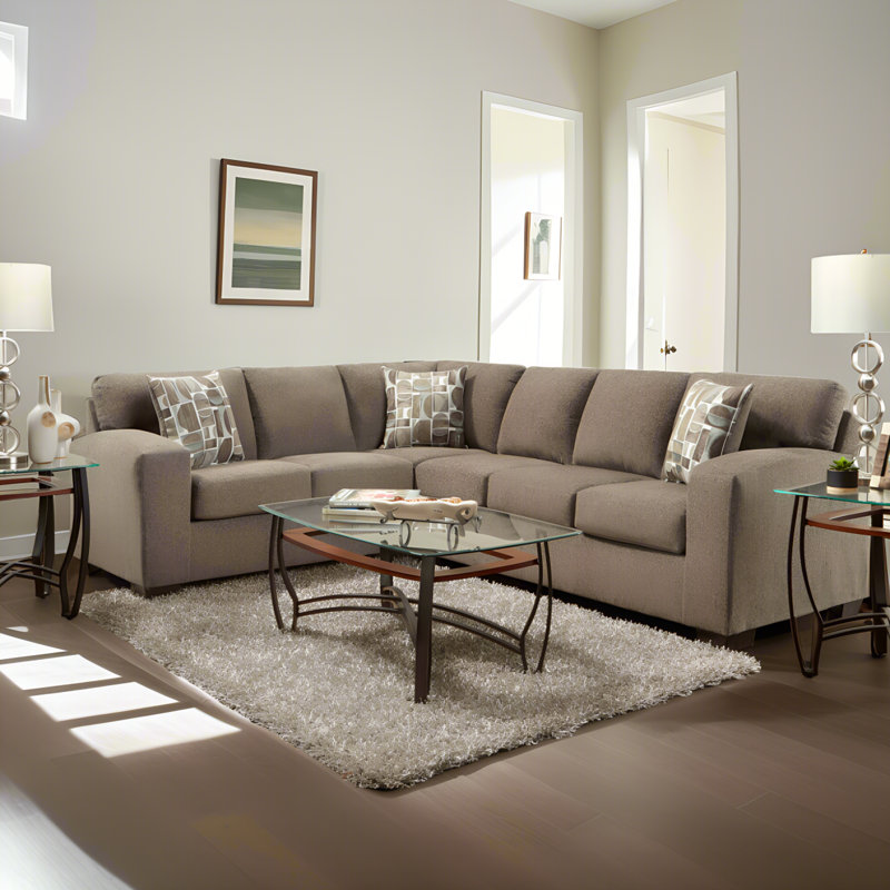 Canapé modulaire moderne en tissu espresso Bergen