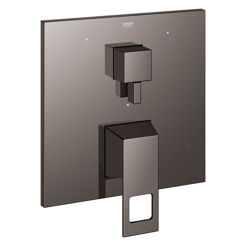 Robinet de douche à pression équilibrée Eurocube avec valve brute, Graphite dur
