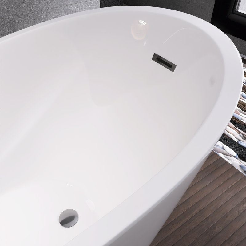 Baignoire de trempage autoportante en acrylique 63 po