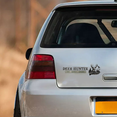 Deer  Respect Conserve Metal Car Emblem  Respest Conserve Chrome Whitetail  Badge  Hunting Decal