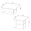 Ensemble de 3 tables basses et tables de bout carrées avec placage de manguier rustique
