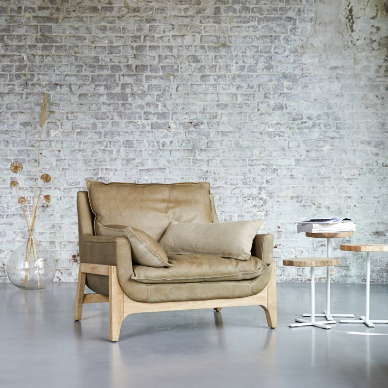 Woodnest Leather Armchair