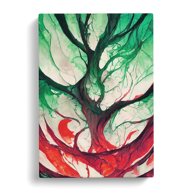 Abstract Tree No.6 - Wrapped Canvas Print, 50cm H x 35cm W x 3cm D