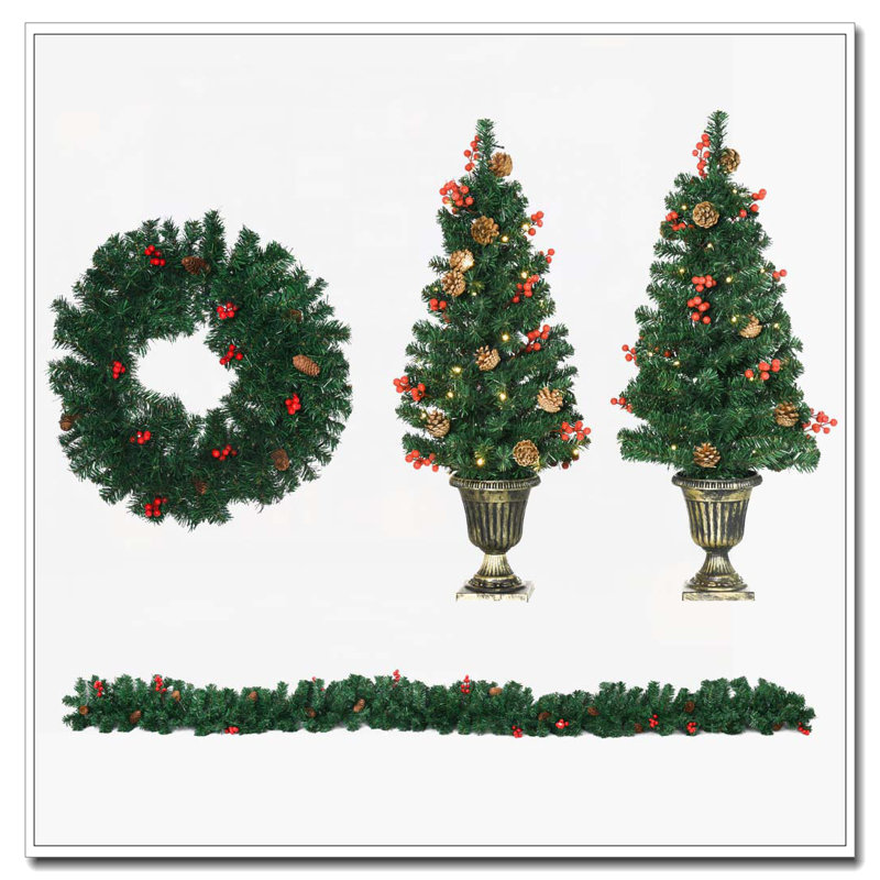 Ensemble de 4 pièces Prelit Holiday Christmas