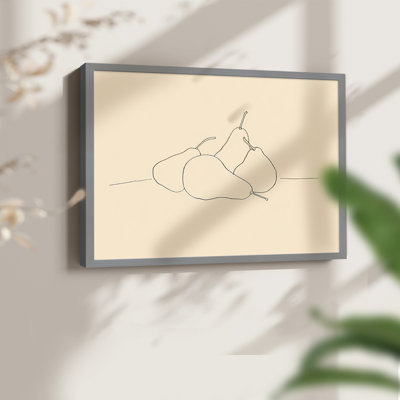 Dessin au trait de fruits III - reproduction encadrée