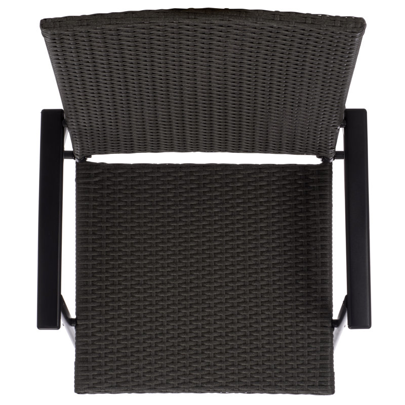 Ensemble de 2 chaises pliantes Simon, Noir/gris