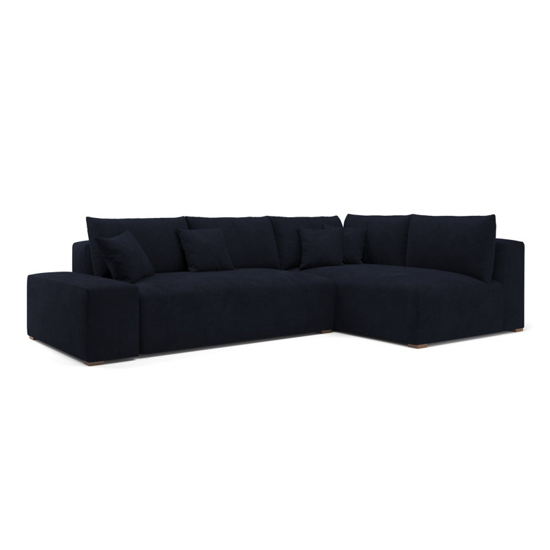 California Sofa & Chaise, Blue 100% Cotton