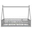 Lit simple en forme de tente avec garde-corps, lattes, porte, gris-1429464591-1429464577