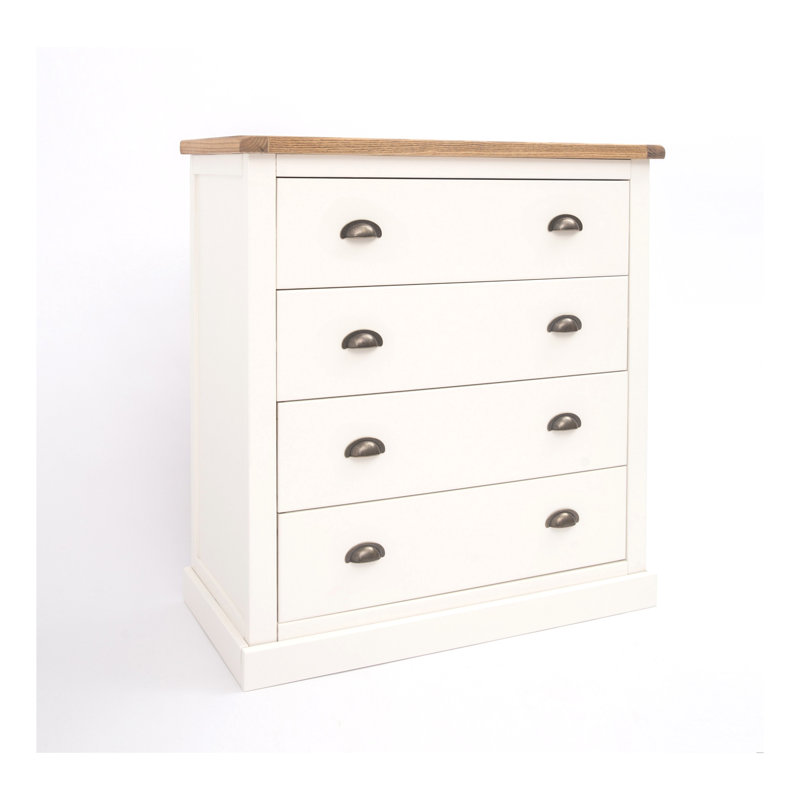 90cm W 4 - Drawer Chest of Drawers, Off White
