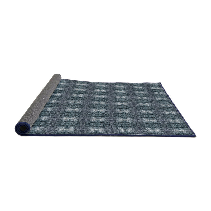 Tapis gris foncé tissé à la machine, Rond 8 pi