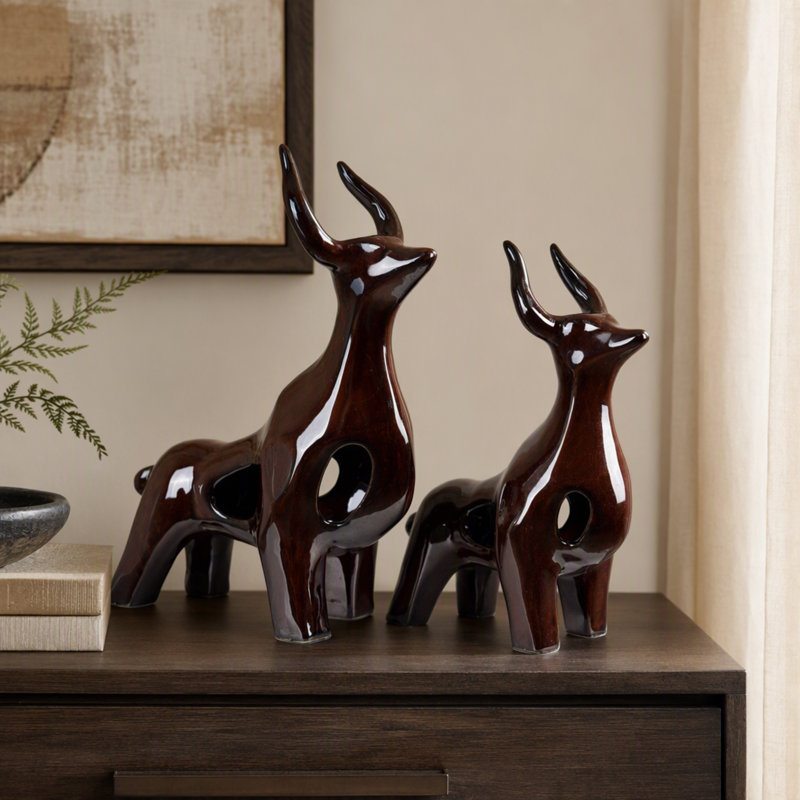Torro 2-Piece Ceramic Animal Statues