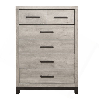 Commode de chambre à coucher bicolore 1Pc avec tiroirs de rangement, mobilier contemporain moderne