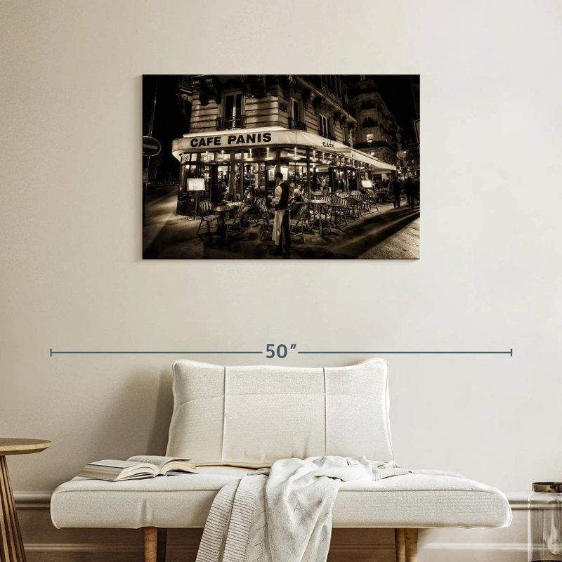 Yarlin Paris Café la nuit, H 24 po x l 36 po