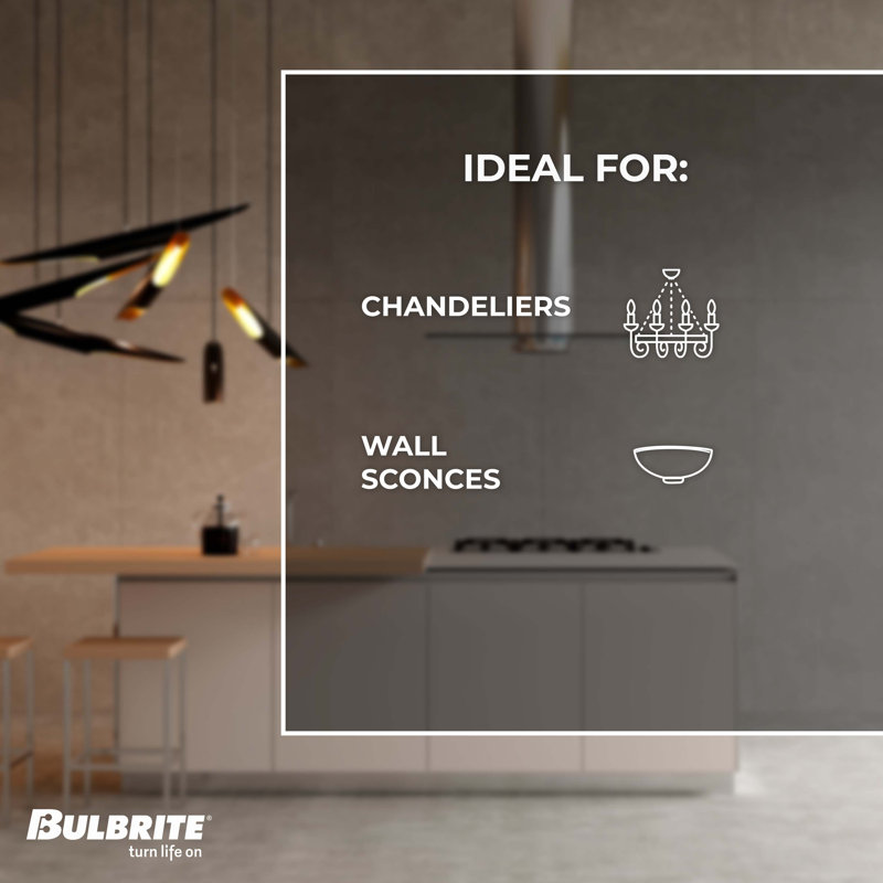 40 Watt Equivalent, Antique F15 LED, Dimmable Light Bulb, (2100K) E26/Medium (Standard) Base