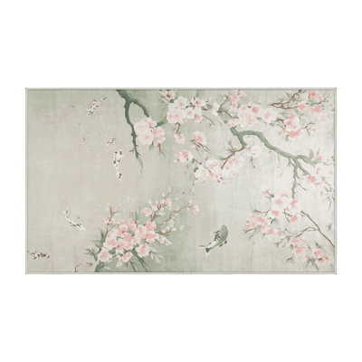 Machine Washable Beige Area Rug