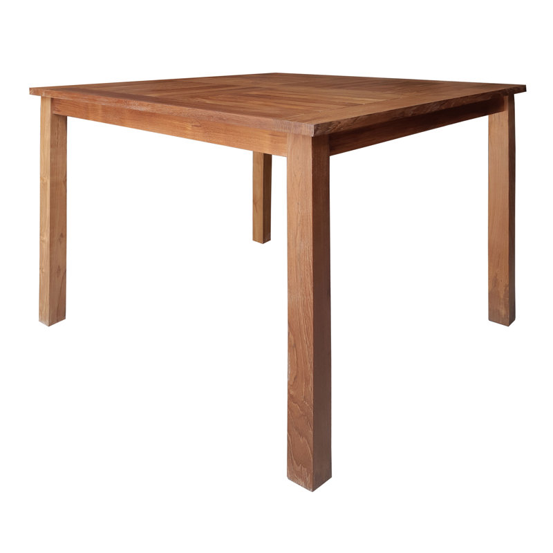 Fredson Outdoor Square Teak Bistro Table, 35" H x 35" W x 35" D