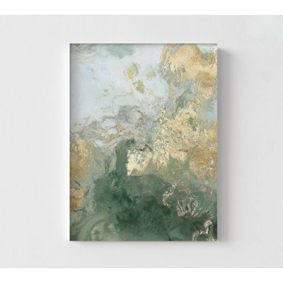 Green And Gold Abstract Painting Print, Extra Large Wall Art Abstract Print, Large Wall Art, Wall Art, Oversized Wall Art