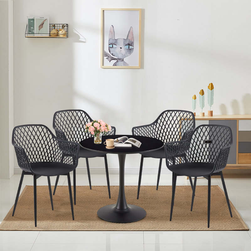 Alzugaray Dining Chair, Black