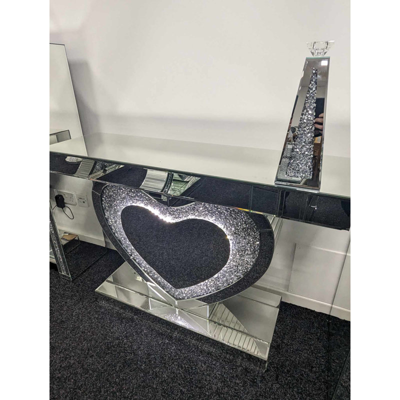 Nova LED Heart Shaped Console Table