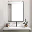 Miroir de salle de bain rectangulaire encadré en métal argenté 24 po x 32 po (W2203P183132)-2012204275-2021240134-2021240140