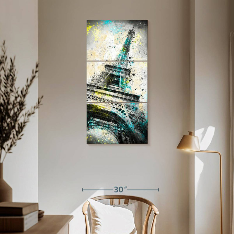 Eiffel Tower Splash, 62" H x 30" W