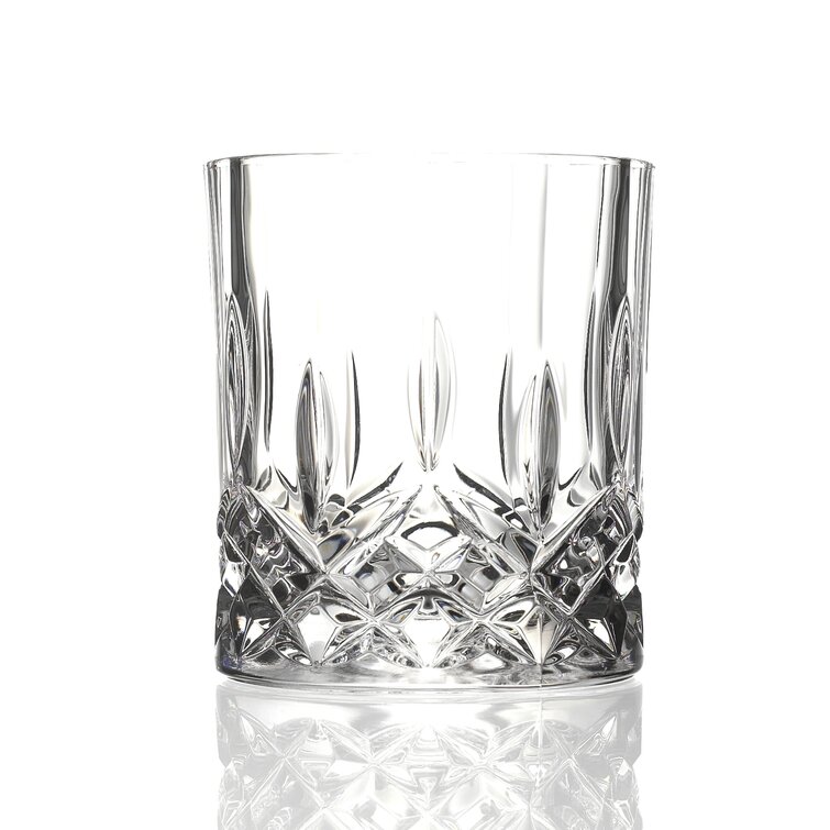 Whiskey Glasses Set of 6 Lead Free Crystal Old Fashioned Rock Glass Sc –  Bezrat