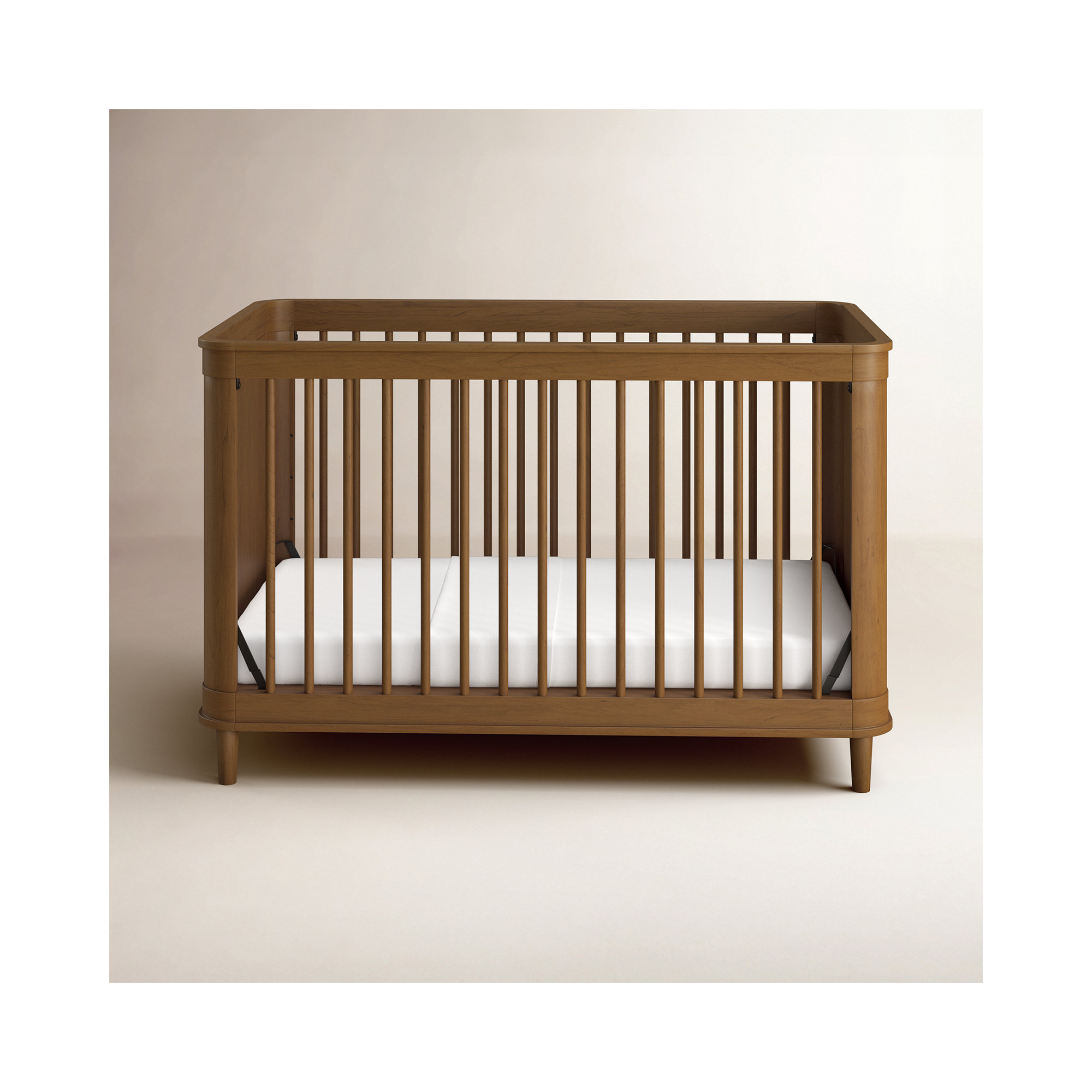 Marin with Cane 3-in-1 Convertible Crib, Natural/Walnut