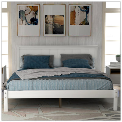 Full Wood Bed Frame With Slats