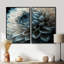 Dahlia bleu et blanc II-114713415-114713416-114713417