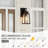 Schlesinger Black Steel with Clear Glass Outdoor Wall Light