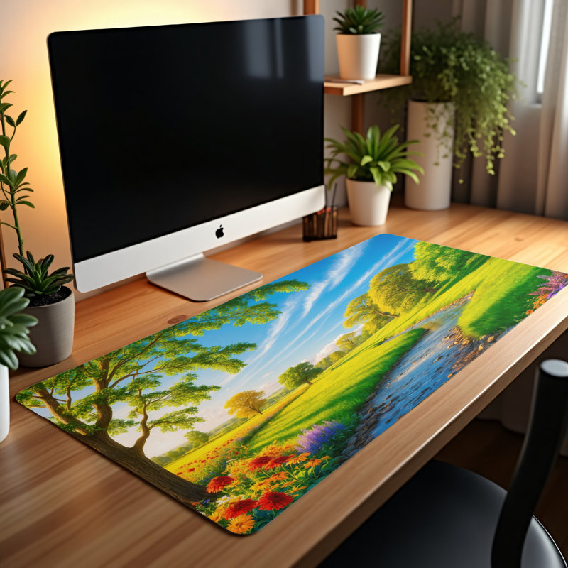 Polyester Desk Pad, 14.4x12.1