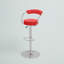 Tabouret de bar contemporain en vinyle réglable en hauteur avec accoudoirs et base en chrome-19920406-111236762-111236763