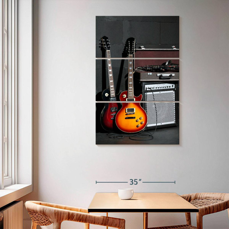 Abarca Musical Instruments And Amplifier, 65" H x 42" W